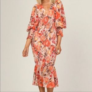 All about May orange floral dress from petal and pup